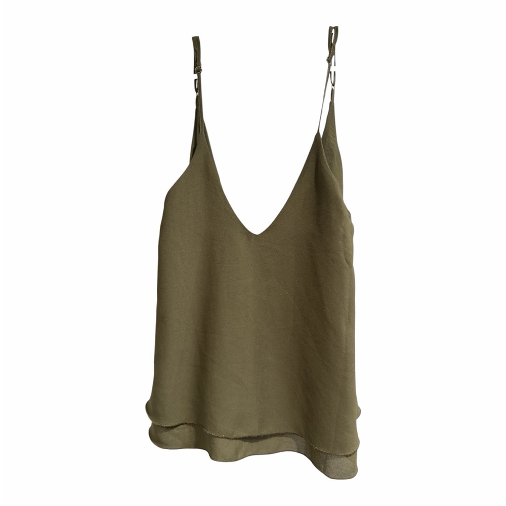 Tobi Olive V-Neck Silk-Feel Cami. Hardly Used
